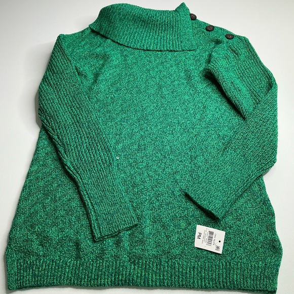 Style & Co Women's Envelope-Neck Tunic Sweater (PM Aventurine) New - Picture 2 of 12